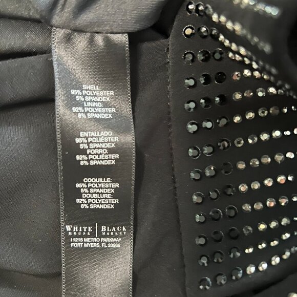 White House Black Market Rhinestone Embellished Sleeveless Dress Size M - 0292 - Picture 6 of 7